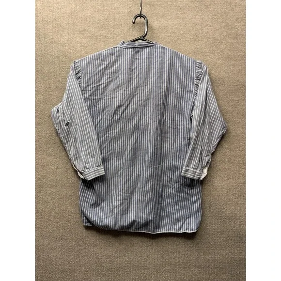 Berufsbekleidung Reuters Shirt Mens Large Blue Stripe Button Up Long Sleeve - Picture 2 of 6